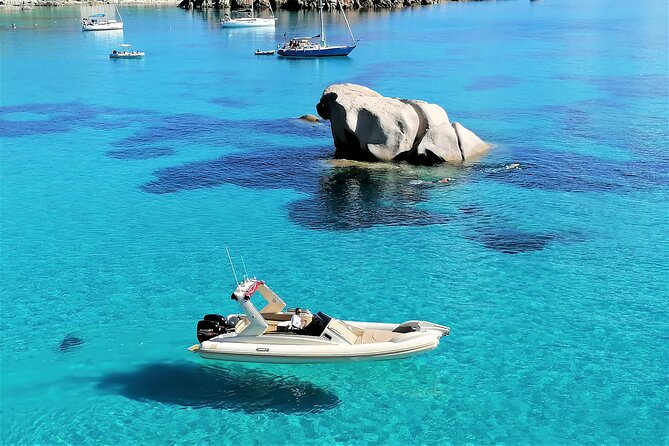 Boat rental with skipper in the La Maddalena Archipelago - Corsica add-on potential: Lavezzi, Cavallo, and Piana views