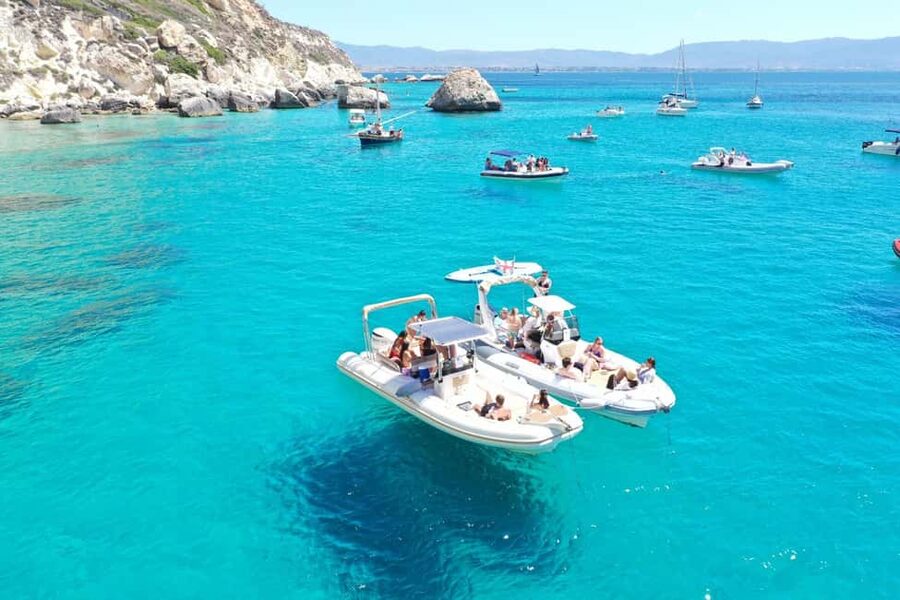Cagliari: Boat Tour, 4 Stops, Swim, Snorkeling, & 1 Spritz - La Sella del Diavolo (Devil’s Saddle) and the Gasole Pools