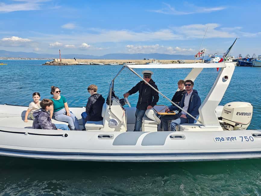 Cagliari:devil's saddle big cruise by boat drink & snack - Sella del Diavolo from Marina Piccola: how the day actually works