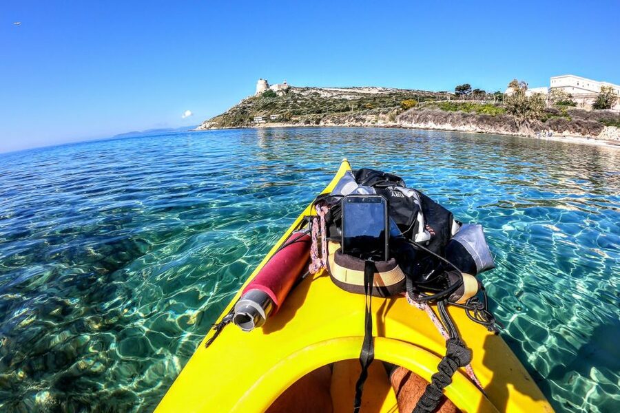 Cagliari: Exclusive small group Kayak tour at Devil"s Saddle - Getting set up: kayaks, life jackets, and your waterproof bag