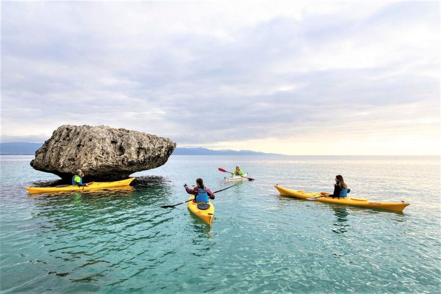 Cagliari: Guided Kayak Excursion in the Gulf of Cagliari - Meeting at Marina Piccola: easy parking, quick start