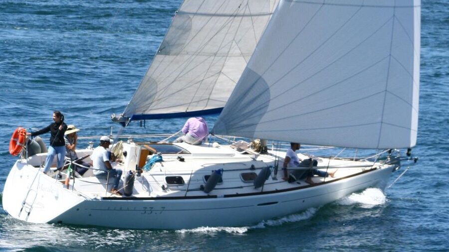 Cagliari: Sailing tour to Devil's Saddle aboard Merak - The best part of the boat: wind-driven sailing on a fast setup