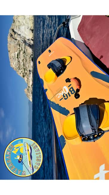 Cagliari: Wakeboard and watergames - Cruising the coast toward Sella del Diavolo