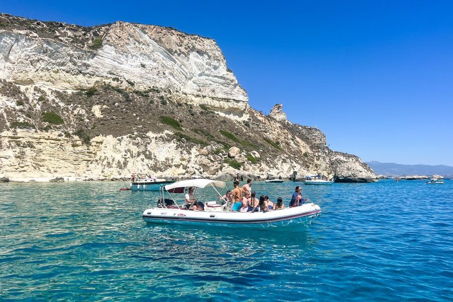 Cagliari: Zodiac Boat Tour, 3-4 SwimStops, Wine & Snorkeling - Cala Mosca swim stop: clear water time with gear provided
