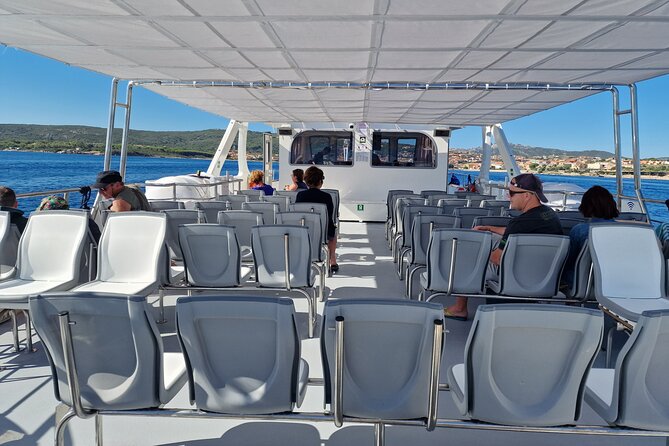 Daily 4 stop - boat excursion La Maddalena Archipelago - Santa Maria beach stop: swim time, a disused monastery, and a lunch choice