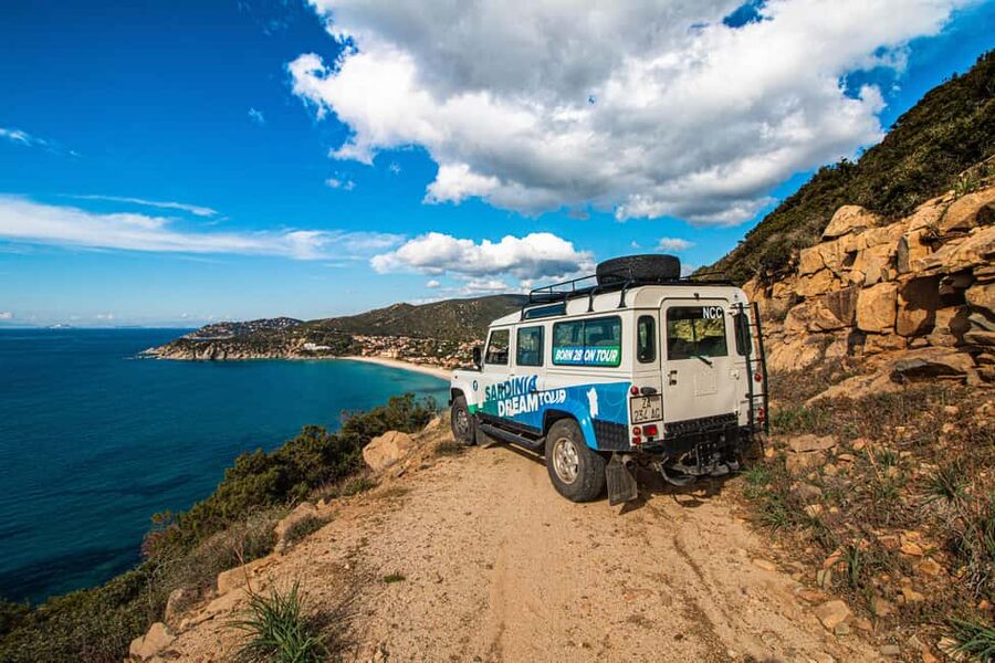 From Cagliari: 4x4 Mountains & Beaches of Chia area - From Cagliari to the white-jeep launch point