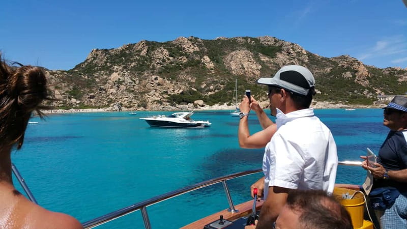 From Palau: 4 stops boat tour to La Maddalena archipelago - Santa Maria (Cala Santa Maria): the longest sun-and-swim block