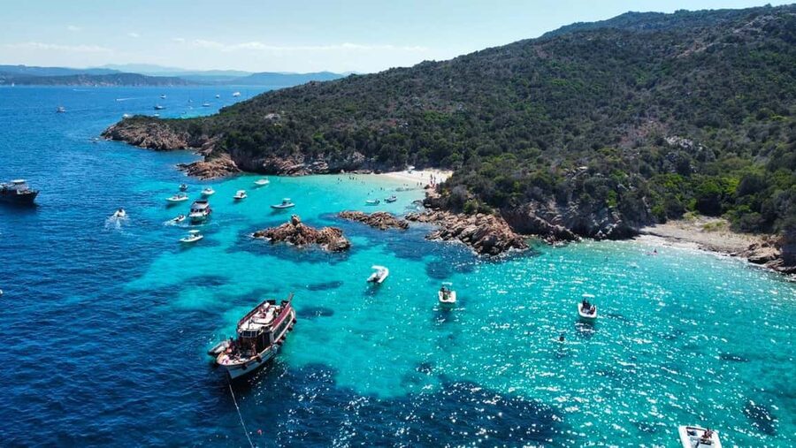 From Palau/La Maddal: Boat Tour of La Maddalena Archipelago - Cavaliere beach stop: 90 minutes to swim, snorkel, or go ashore by inflatable