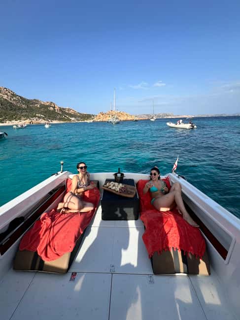 From Palau/La Maddalena: All inclusive Yacht Tour - Santa Maria Island beach time and the return along La Maddalena