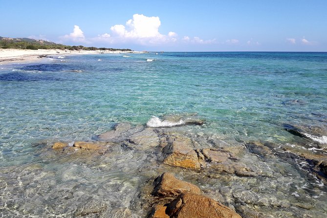 Jeep tour Between Land & Sea - Orosei & Capo comino - Capo Comino beach time: white dunes and clear water