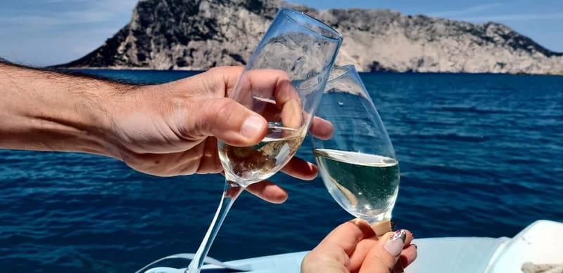 Olbia: Boat tour to watch Dolphins and snorkeling - The Figarolo and Cala Moresca stop: where the snorkel actually shines