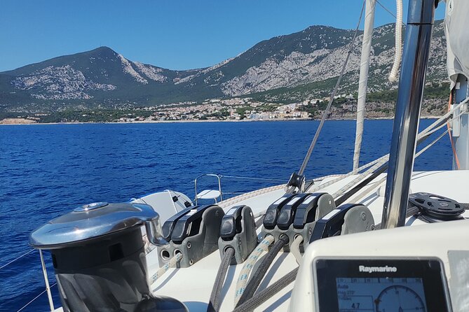 Private catamaran sailing trip around La Caletta -Berchida - Sardinia - Stop 1: La Caletta—your first taste of the beach-and-water vibe
