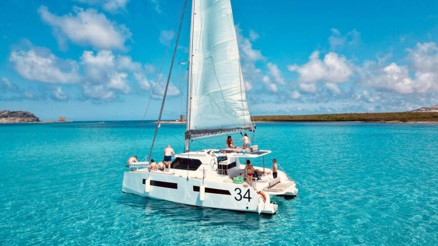 Stintino: Catamaran excursion in the Gulf of Asinara - Granite Cove swim stop: granite coast meets clear water