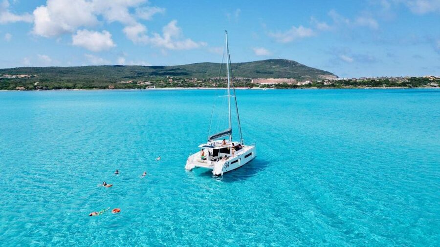 Stintino: Catamaran excursion in the Gulf of Asinara - Meeting at the pier and settling in for a 6.5-hour sea day
