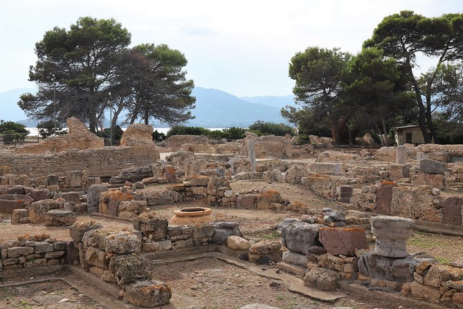 Tour to the archaeological site of Nora - from Cagliari - Area Archeologica di Nora: theatre, thermal baths, mosaics, and sea views